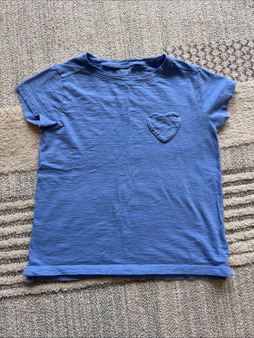 Crewcuts Blue Heart Pocket Short Sleeve Tee